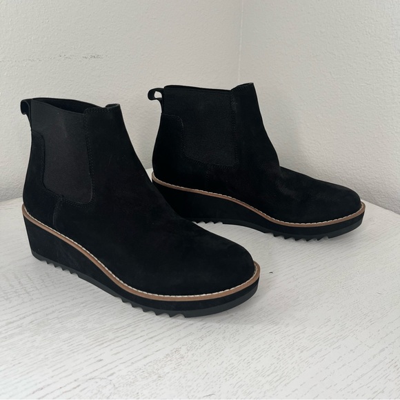 Eileen Fisher Shoes - Eileen Fisher Black Lilou Nubuck and Recycled Stretch Knit Bootie Women's Size 7
